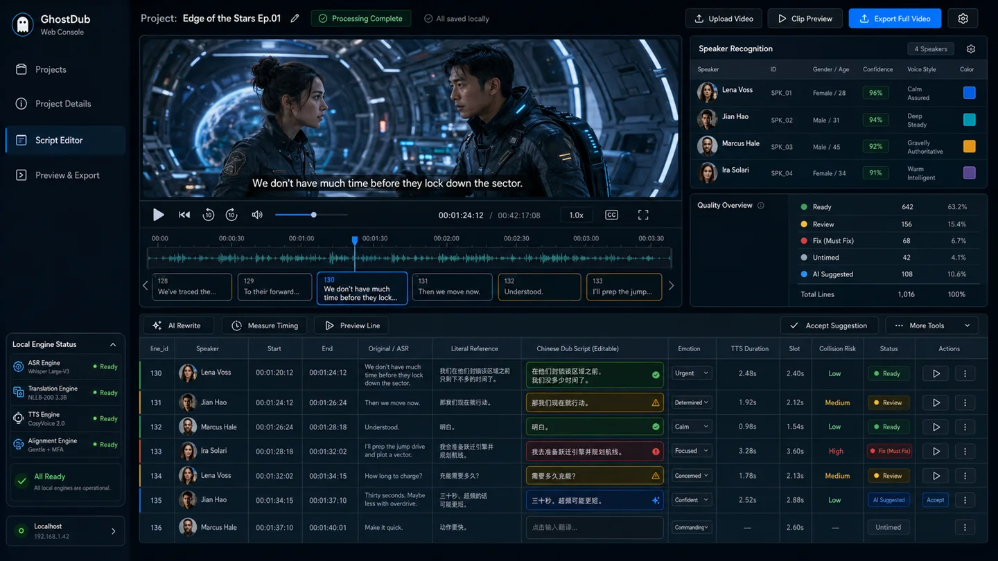 VoxVid console preview