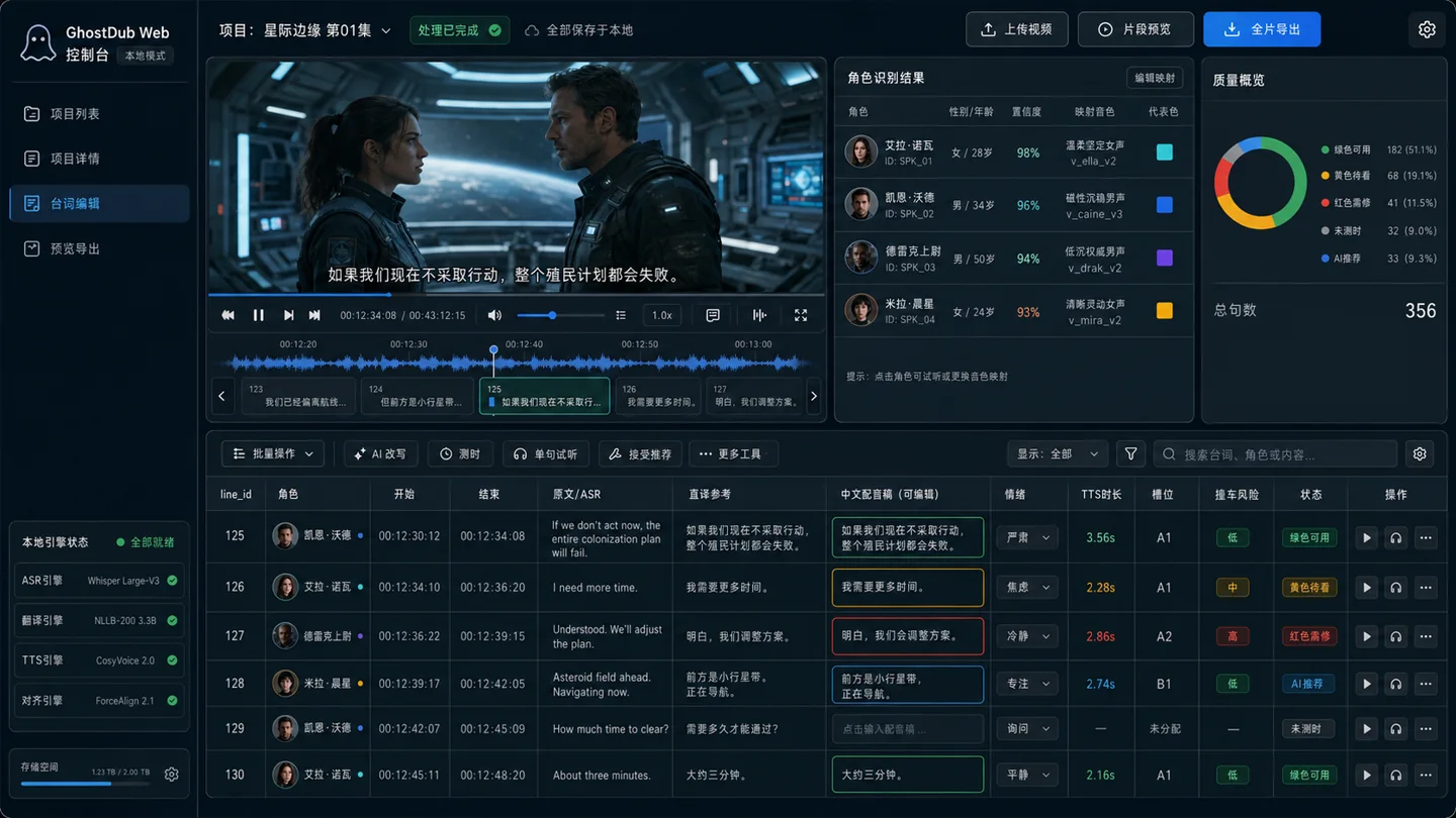 VoxVid console preview